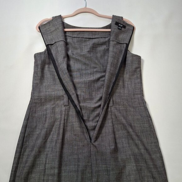 AGB Womens Sheath Dress Size 12 Gray Woven Princess Seams Back Zip - Picture 8 of 12
